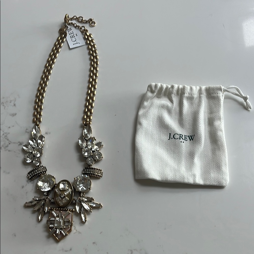 J. Crew Gold and Silver Necklace w/ bag